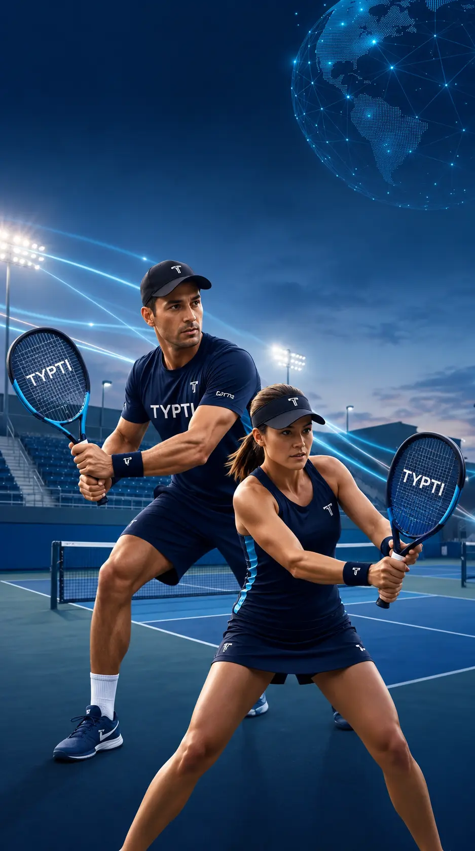 TYPTI athletes in action, connected by a global network